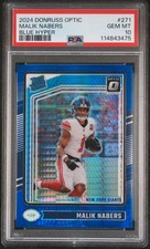 2024 Panini Donruss Optic #271 Malik Nabers Blue Hyper PSA 10