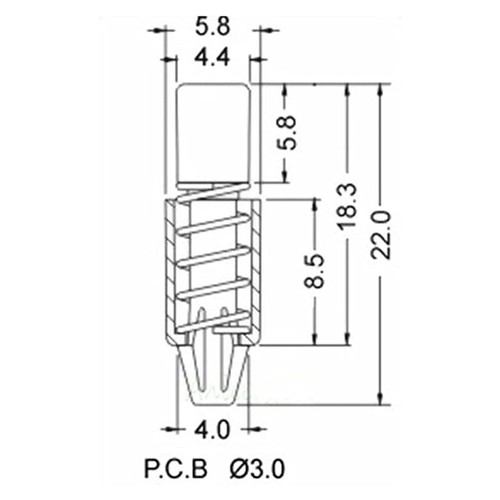 50 pièces PC dissipateur thermique ventilateur de refroidissement ressort rivet fixation broche poussoir montage vis E3Z2 - Photo 7/7