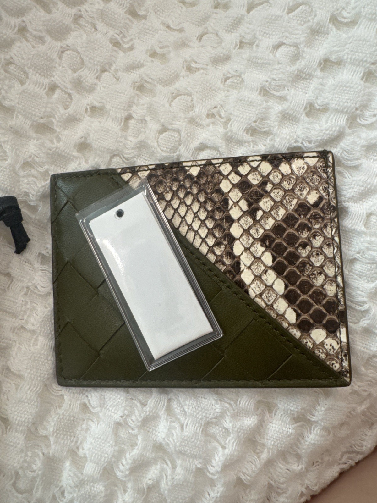 Bottega Veneta Rare Python Intrecciato Card Holder – Limited Boutique Piece image 8