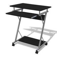 Compact Computer Desk with Pull-out Keyboard Tray Office Stand Desk vidaXL