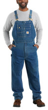 Carhartt 104672-DST Loose-Fit Denim Bib Overalls for Men - Darkstone - 32x32