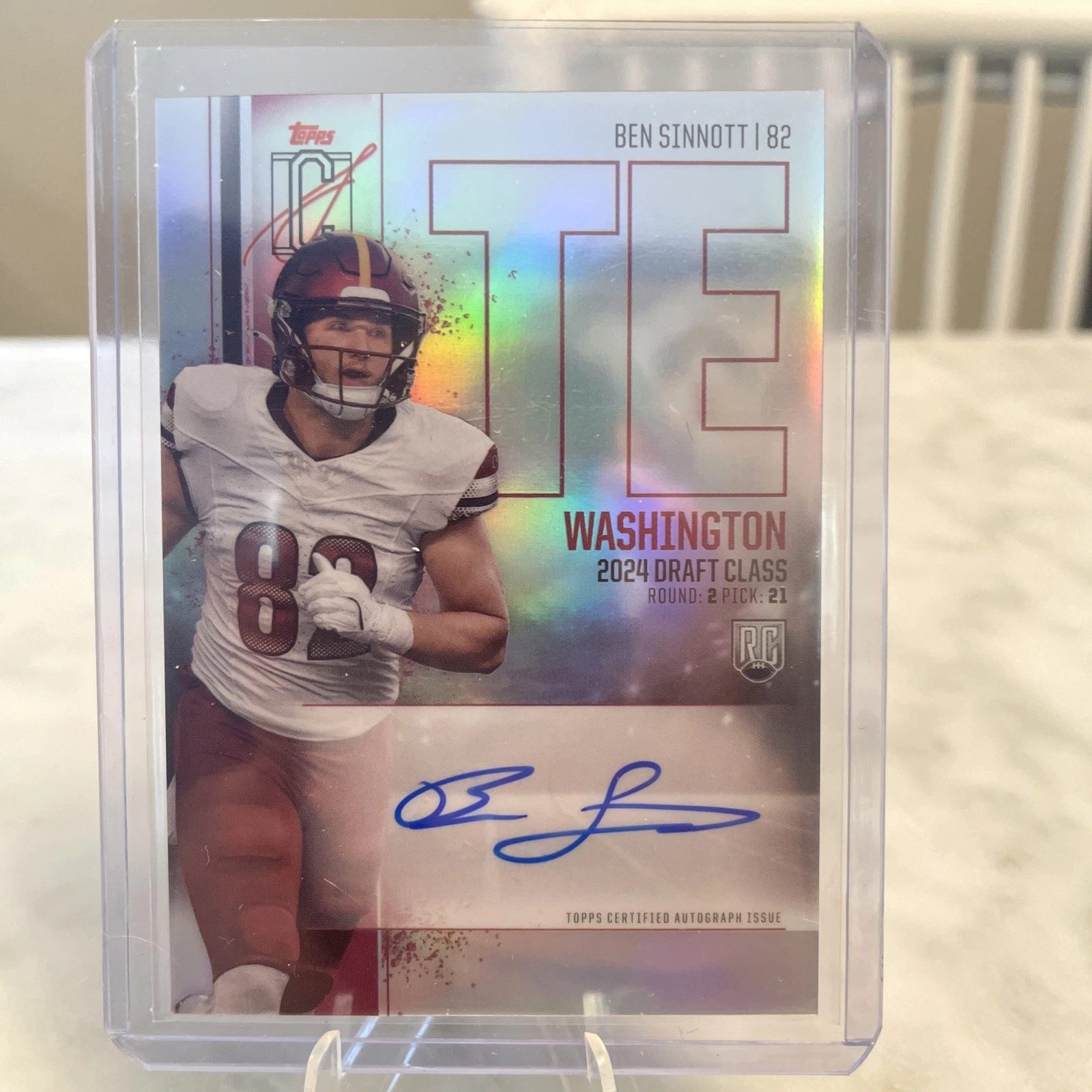 Ben Sinnott Topps Signature Class Rookie Class Chrome Autograph Variation #RCVBSI Red Refractor