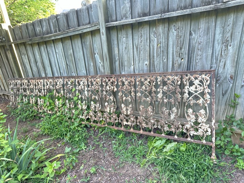 Iron Floral Vine Flat Top, Original to interior of Chapel Wages Funeral  1963