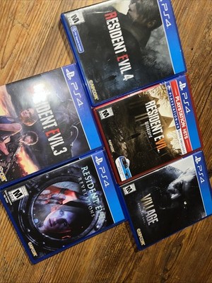 Resident Evil 4 & 3 / Biohazard / Revelations / Village - PS4 Lot of 5