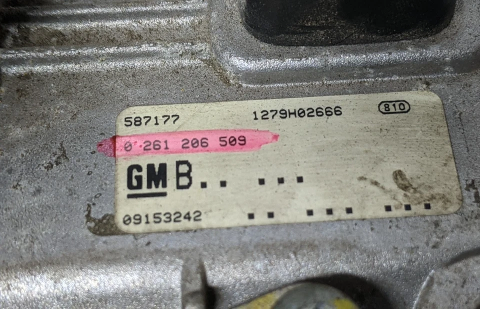 00-05 SATURN L300 GM ECU MODULE COMPUTER PCM ECM 0261206509 1279H02666 09153242 - Image 2 of 2