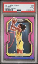 2021 PANINI PRIZM WNBA SUE BIRD PURPLE PRIZM 45/99 #65 SEATTLE STORM PSA 9