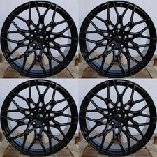 19 New Set Of 4 Wheels Rims Staggered 19x8.5 19x9.5 5x120 Gloss Black Fits Bmw