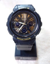 CASIO Baby-G BGA-153 Black Gold Ana-Digital New Battery Working Watch