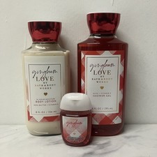 Bath Body Works GINGHAM LOVE Gift Set Body Lotion Shower Gel Sanitizer Valentine