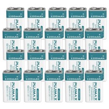 9V 9 Volt Li-ion USB Rechargeable Batteries 1200MAH Ion Battery Pack Lot