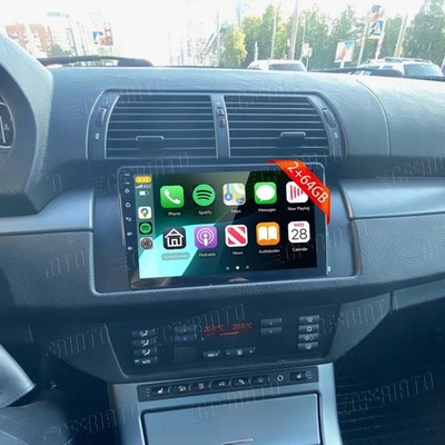 Apple Carplay Android 15 RDS Autoradio GPS Navi WIFI BT Für BMW E39 E53 X5 5er
