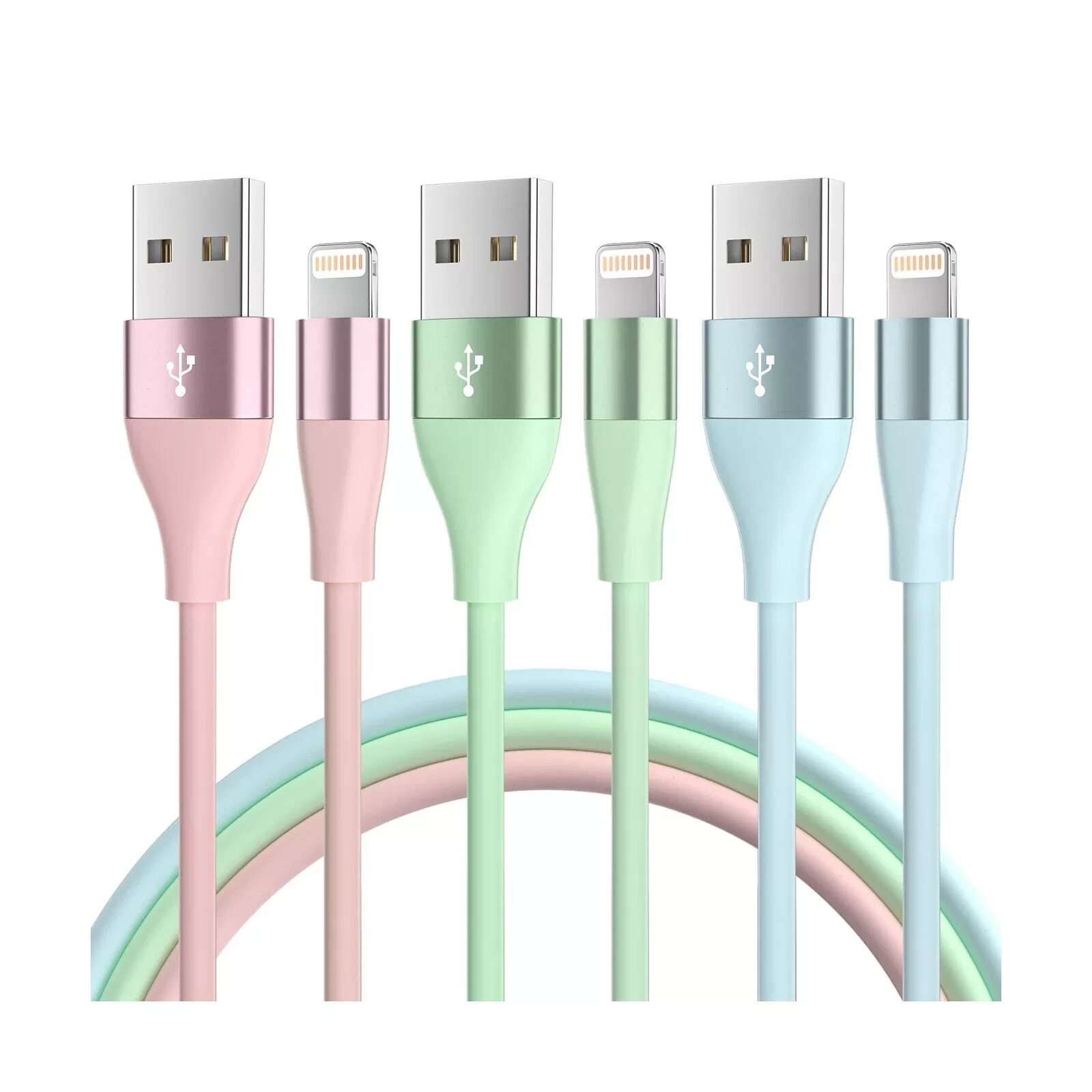 iPhone Charger [Apple MFi Certified] 3Pack 10FT Lightning Cable Fast Charging...-image