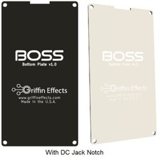 BOSS Compact Pedal Back Bottom Plate w/NOTCH for pedalboard. Not Plastic. Metal!