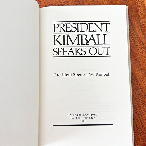 President Kimball Speaks Out by Spencer W. Kimball SIGNED first printing 1981 - Bild 4 von 10