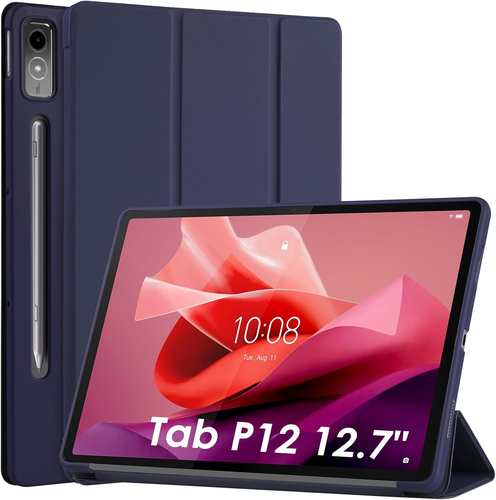 WD&CD Custodia Compatibile per Lenovo Tab P12 12.7", Ultra Sottile Smart Pelle C
