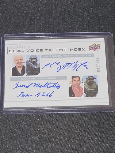 2024 UD Halo Legacy Philip Rodriguez Sunil Malhotra Dual Voice Talent Auto /117