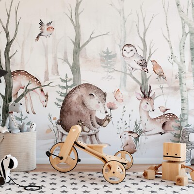 Baby Mädchen Schlafzimmer Tapete Wandbild 144x100 Zoll Kinderzimmer Tiere