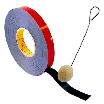 3M 80318 E80318 PT1100 Acrylic Plus doppelseitiges Klebeband schwarz 6mm x 20m