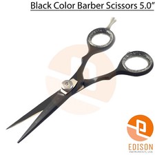 Professional Black Barber Hair Cutting Scissors 5" Salon Razor Edge Sharp Shears