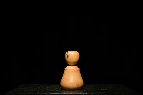 Japanese Wooden Doll Vintage Ornament KOKESHI Antique Sculpture/H 5.3"/KIB73/225 - Picture 2 of 8