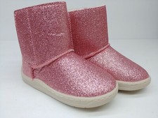 Wonder Nation Slip-on Boots Faux Fur Pink Sparkle Baby/Toddler Choose Size