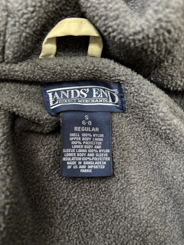 Lands’ End Womens Parka Jacket Size Small Beige Long Trench Hooded Fleece Lined - Picture 6 of 8