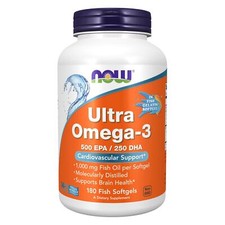NOW FOODS Ultra Omega-3 Fish Gelatin 180 Fish...