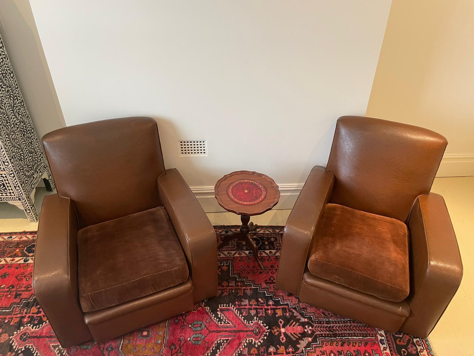 Fantastic pair of Art Deco Club Chairs eBay