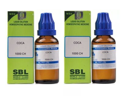 2 x SBL Homeopathic Coca (1000CH) (1M) Dilution 30ml