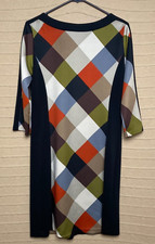 Nine West Dress Womens Brown Orange Green Career Disco Neutral Rework Cocktail 6