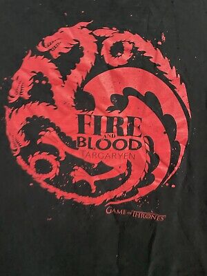 Men's Game of Thrones Targaryen Fire and Blood College Logo T