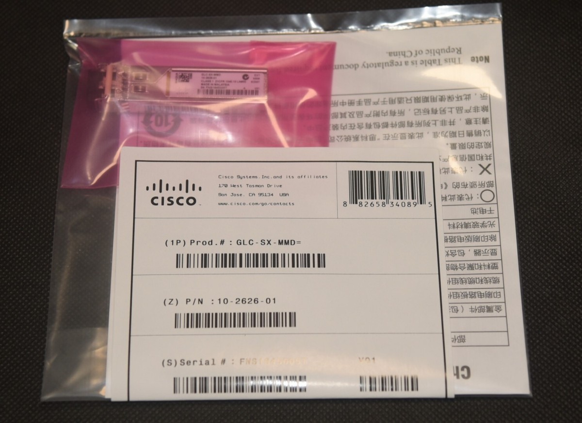 New Cisco GLC-SX-MMD Sealed 1000BASE-SX Transceiver Module *US