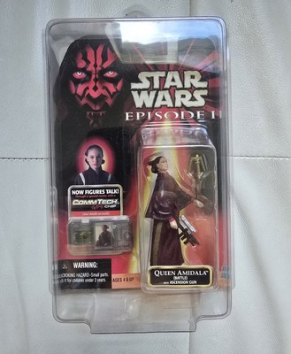 STAR WARS Episode 1 TPM QUEEN AMIDALA w/ ASCENSION GUN Figure Unopened