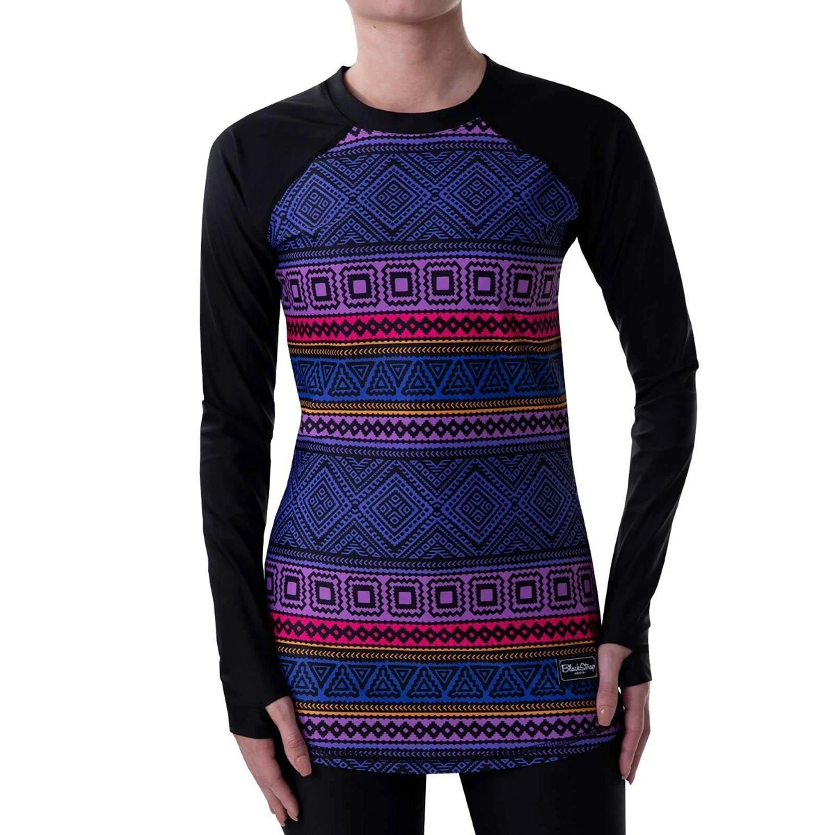 BlackStrap Women's Pinnacle Crew Top Base Layer L/S Shirt Small Tribe Purple New