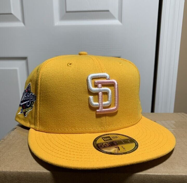 NEW ERA SAN DIEGO PADRES 1998 WORLD SERIES PINK UNDERVISOR 59FIFTY
