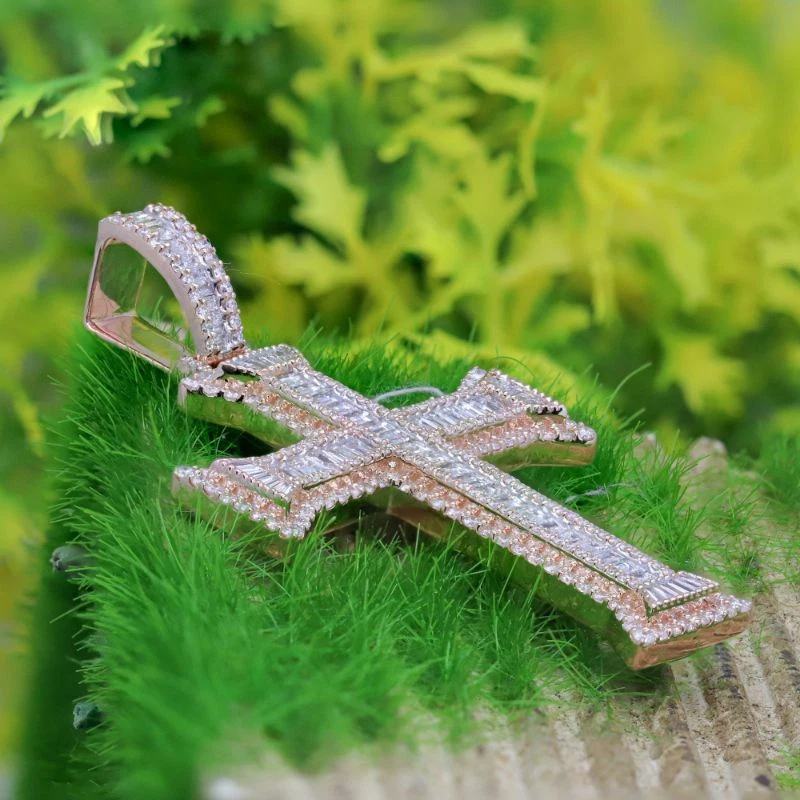 Diamond cross shop with baguettes