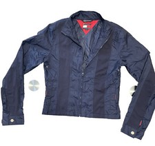 Tommy Girl Jeans Zip Up Jacket Youth Small Long Sleeve Navy Cotton Blend