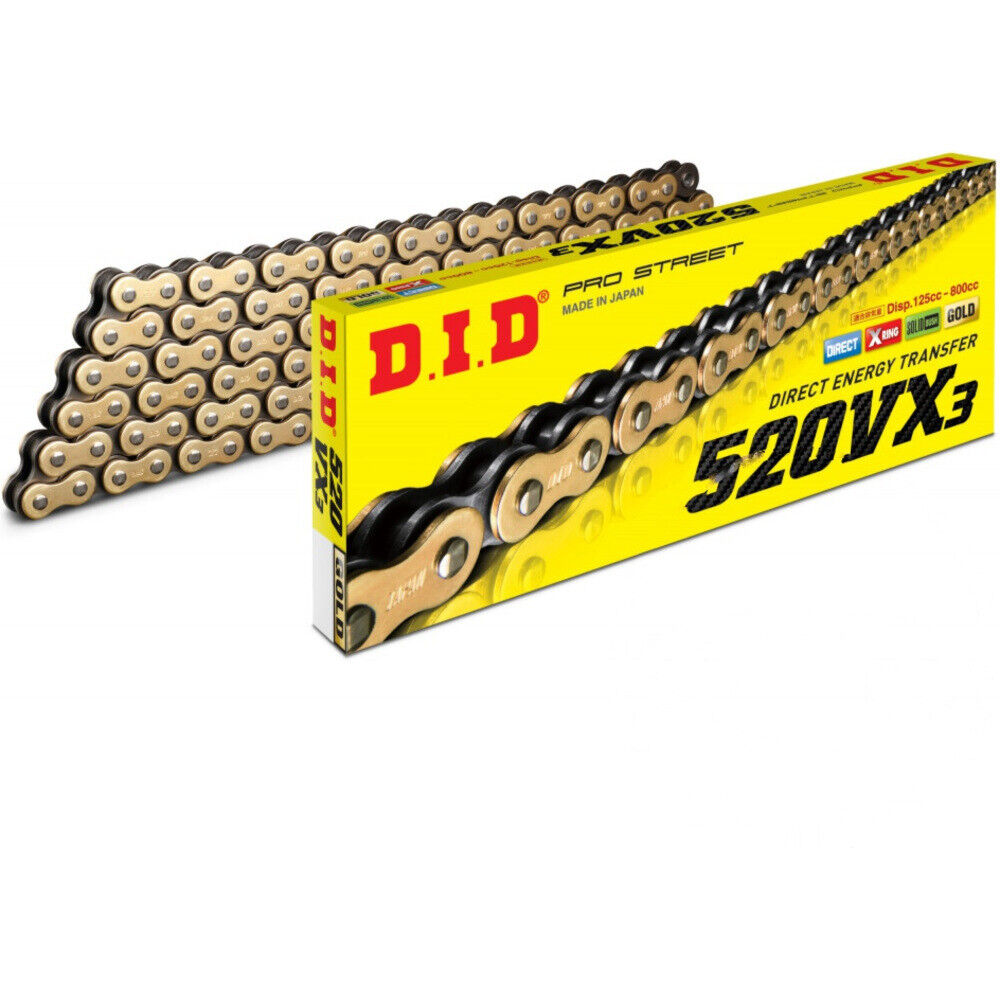 DID X-Ringkette G&B520VX3/100 x-ring chain Z Supersport XL DID X-Ringkette G&B520VX3/100 x-ring chain Z Supersport XL