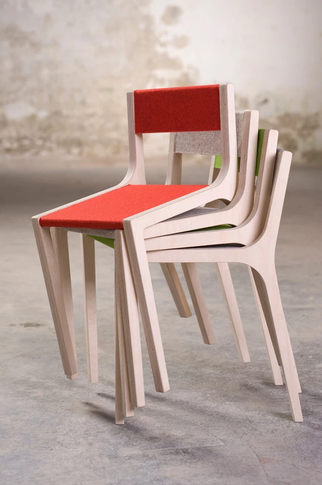 Sirch SIBIS SEPP – Kinderstuhl aus Holz und Filz rot - Made in Germany - NEU - Bild 3 von 4