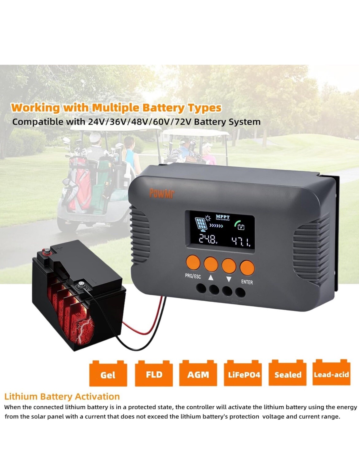 PowMr Boost Solar PANEL REGULATOR Charge Controller 10A MPPT FOR SEALED