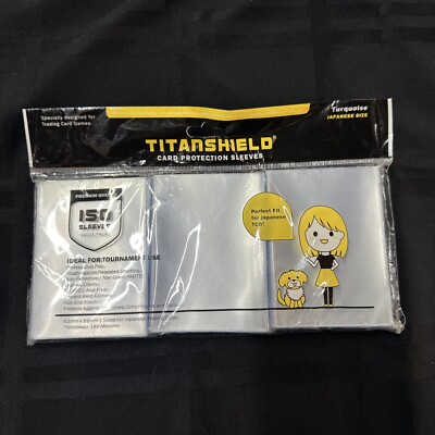 titan shield card sleeves TitanShield (150 Sleeves) Mini European Sized Board Game NOT COMPATIBLE WITH POKEMON CARDS. TitanShield (150 Sleeves /Bubblegum Pink)