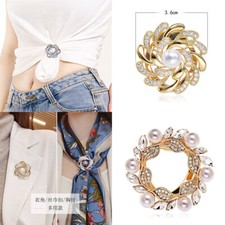 Scarf Pin Corsage Dual-Use Clothes Flower Brooch Fashion Silk Hem Accessories