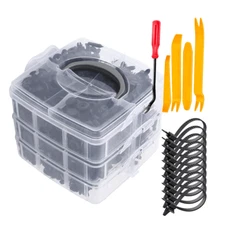 645pcs Plastic Clips Car Body Push Pin Fender Bumper Fasteners Rivet Screwdriver