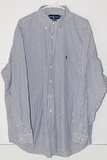 Ralph Lauren Men's XL 17 1/2 Classic Fit Striped plaid