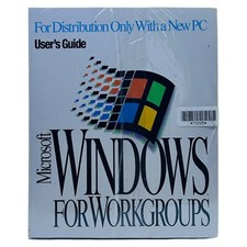 Microsoft Windows 3.11 Workgroups PC User's Guide Brand New Sealed Vintage NOS