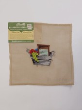 Bucilla Decorator Needlepoint 30365 Laundry Basket 10x10 Wool Canvas NOS