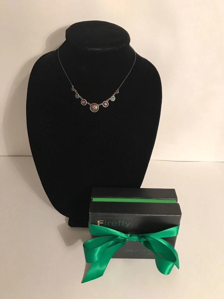 Collar FIREFLY Cristal Swarovski Piedras Múltiples-N162 Foto 2 de 4