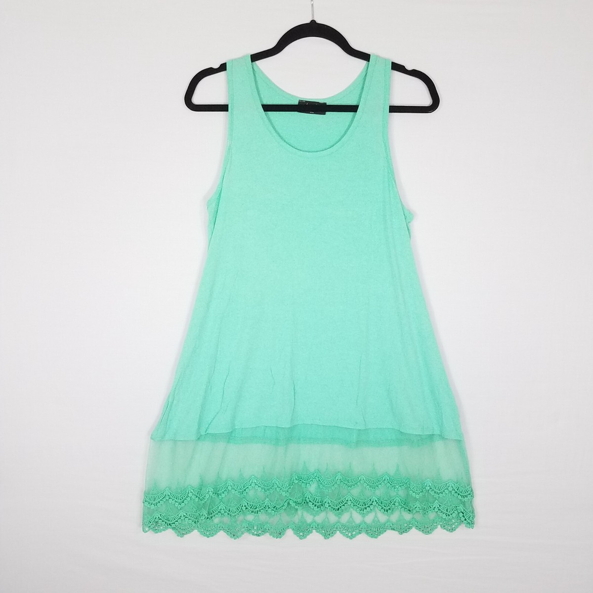 mint green tunic dress Flowy Mint Green shirt style one piece dress with matching slip – Sujatra main image 1