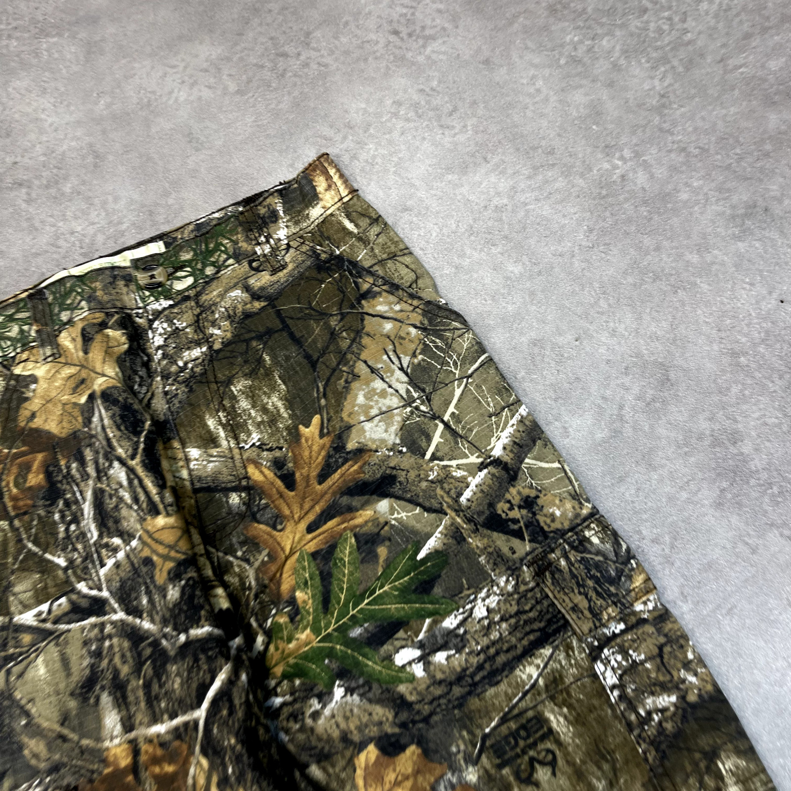 Real Tree Camo Cargo Trousers Kids Vintage Army Hunting Trousers, Green, 26" image 4