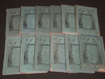 1869 PUTNAM'S MONTHLY MAGAZINE LOT OF 12 ISSUES - GREAT STORIES & ADS - WR 550